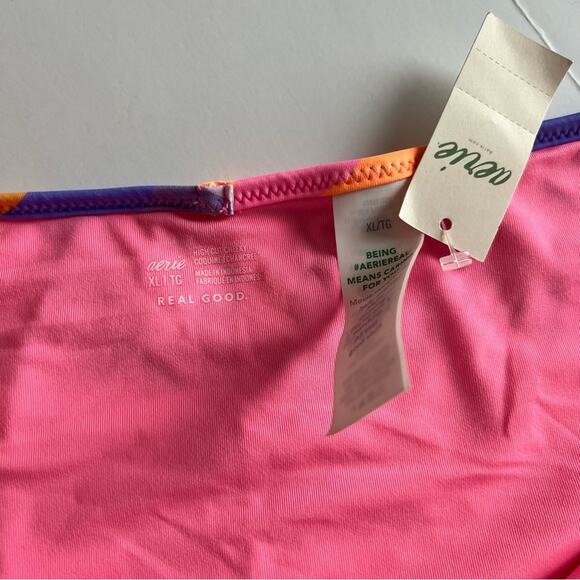 Aerie High Cut Cheeky Bright Pattern Swim Bottoms - Picture 4 of 4